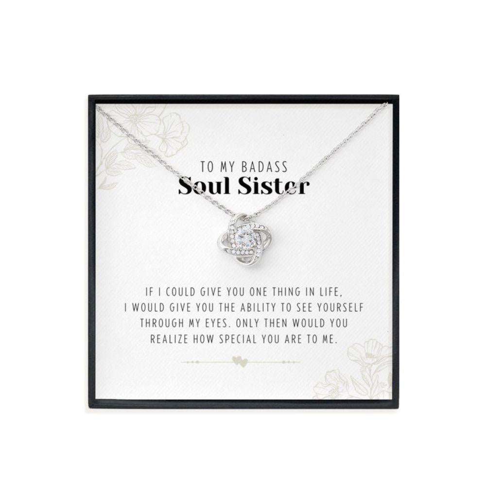 Sister Necklace, Soul Sisters Gift, To My Badass Soul Sister Necklace, Gift For Best Friend, Unbiological Sister Necklace Gifts For Friend Rakva