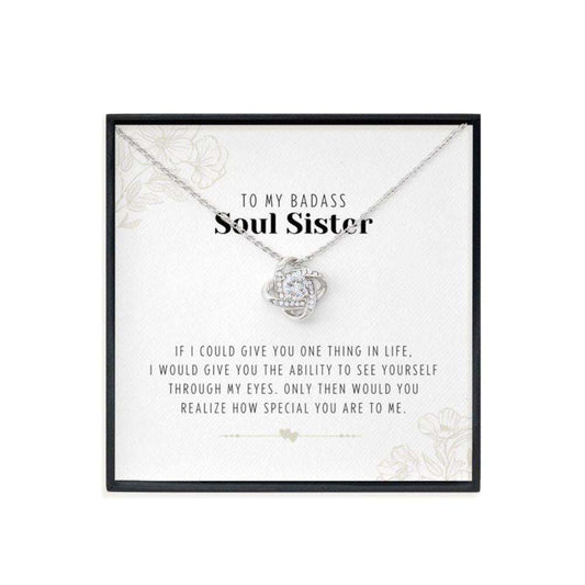 Sister Necklace, Soul Sisters Gift, To My Badass Soul Sister Necklace, Gift For Best Friend, Unbiological Sister Necklace Gifts For Friend Rakva