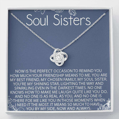 Sister Necklace, Soul Sisters Necklace Gift: Bff Necklace, Best Friend Gift Long Distance Gifts For Friend Rakva