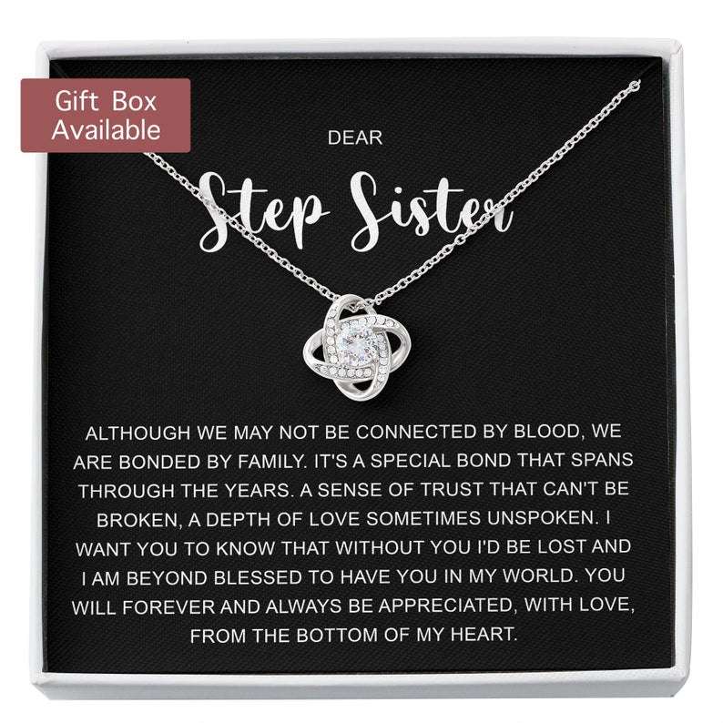 Sister Necklace, Step Sister Gift, Bonus Sister Necklace, Unbiological Sister Gift, Unbiological Sister Necklace, Step Sister Necklace Gifts For Friend Rakva