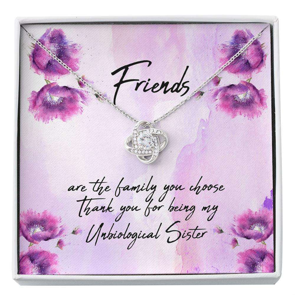 Sister Necklace, Thank You For Being My Unbiological Sister Necklace Gift Friends Are The Family You Choose Custom Necklace Gifts for Sister Rakva