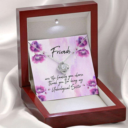 Sister Necklace, Thank You For Being My Unbiological Sister Necklace Gift Friends Are The Family You Choose Custom Necklace Gifts for Sister Rakva