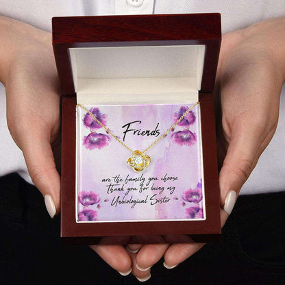 Sister Necklace, Thank You For Being My Unbiological Sister Necklace Gift Friends Are The Family You Choose Custom Necklace Gifts for Sister Rakva