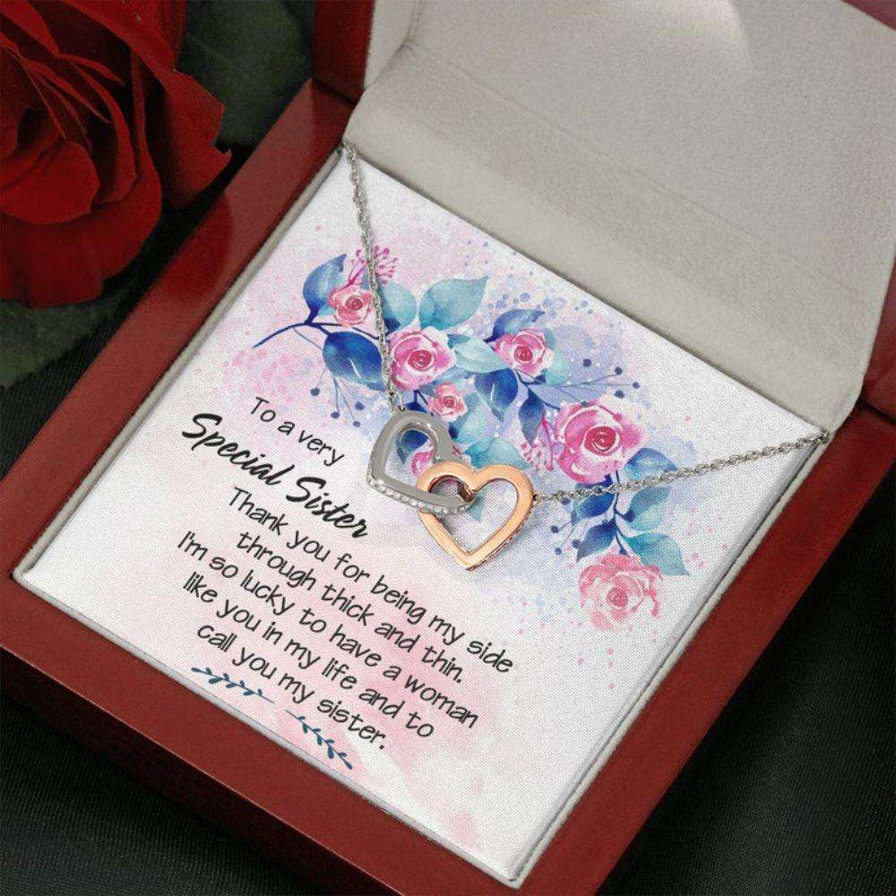 Sister Necklace, To A Very Special Sister Necklace Gift, Gift For Sister From Brother, Little Sister Gifts For Friend Rakva