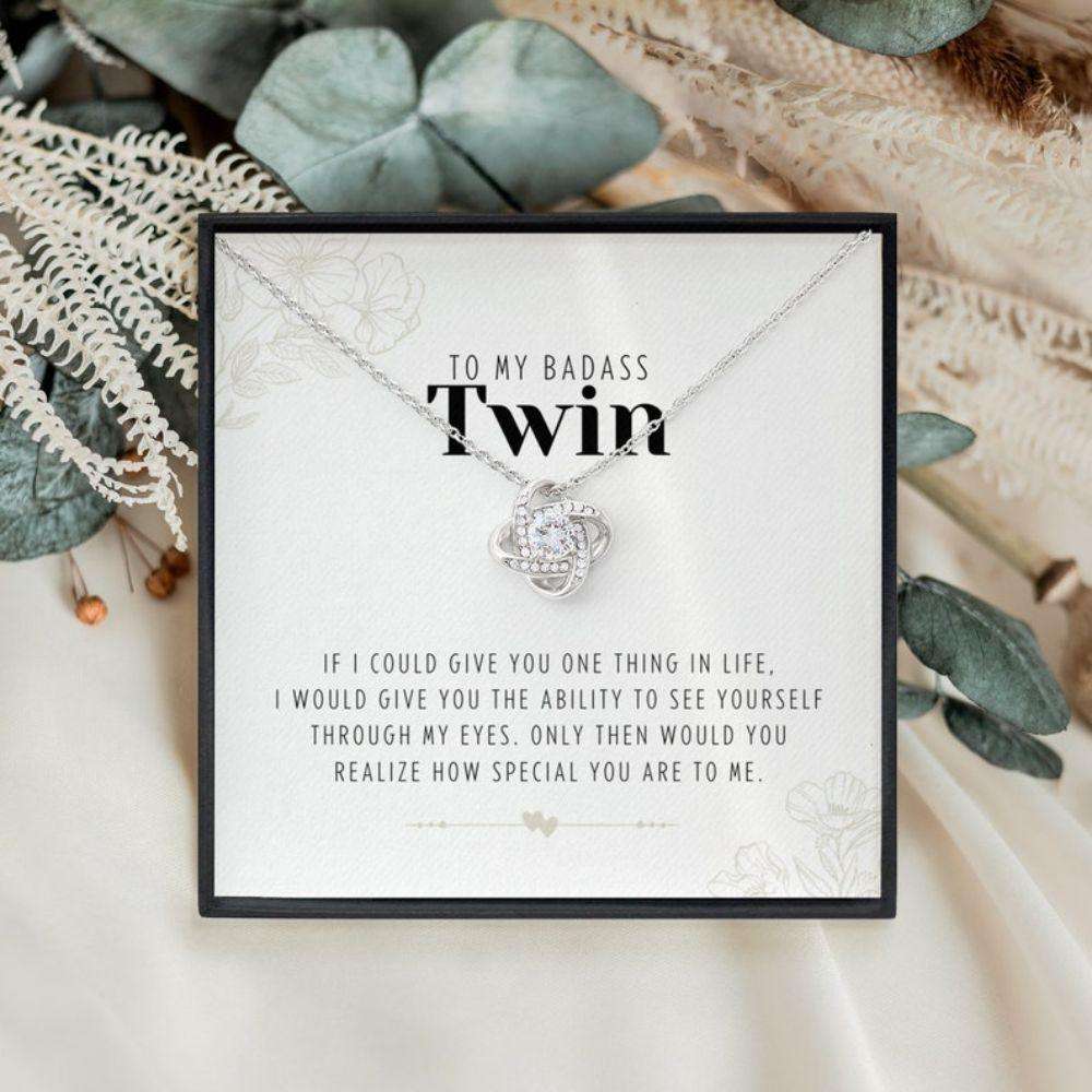 Sister Necklace, To My Badass Twin Necklace, Idential Twin Gift, Twins Jewelry, Twin Necklace Gift Gifts For Friend Rakva