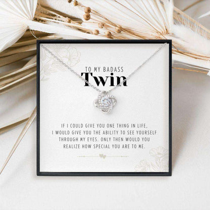 Sister Necklace, To My Badass Twin Necklace, Idential Twin Gift, Twins Jewelry, Twin Necklace Gift Gifts For Friend Rakva