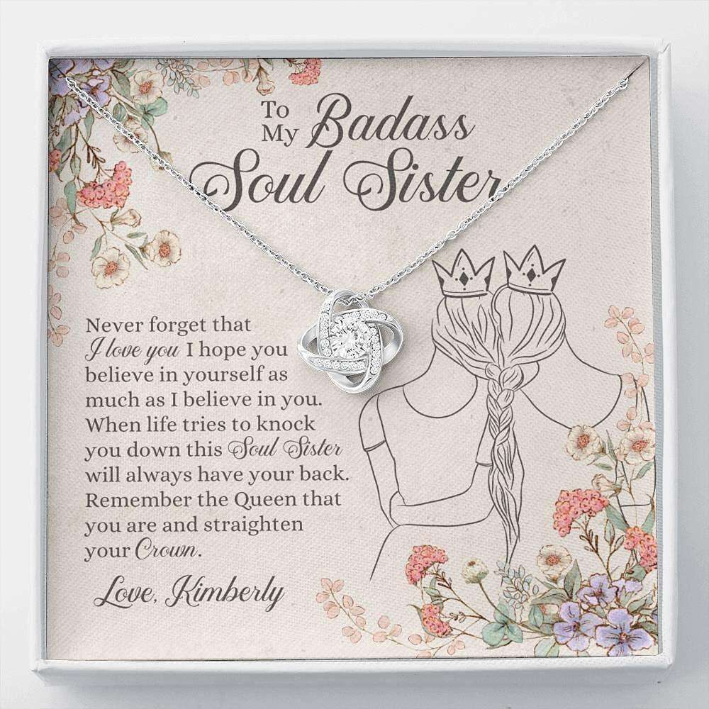 Sister Necklace, To My Badass Unbiological Sister Necklace, Gift For Best Friend, Bestie, Bff, Soul Sister Gifts For Friend Rakva