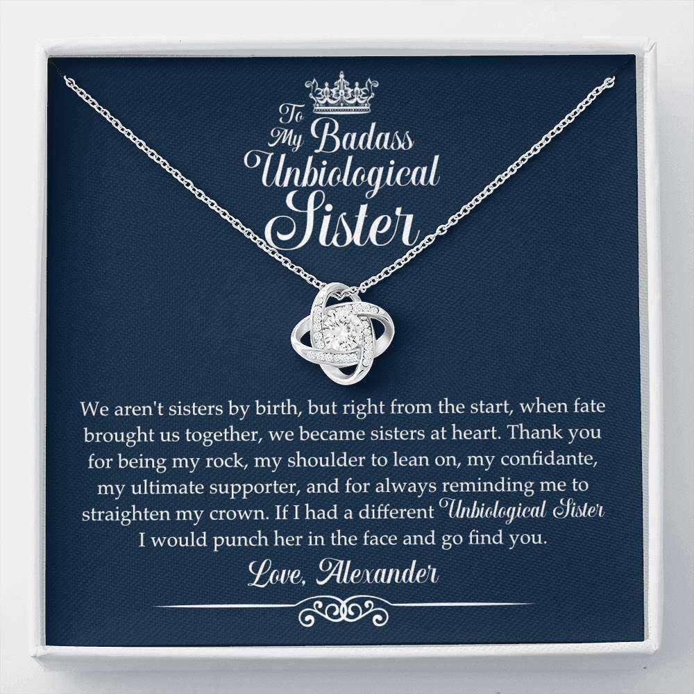 Sister Necklace, To My Badass Unbiological Sister Necklace, Gift For Best Friend, Bestie, Bff, Soul Sister Gifts For Friend Rakva