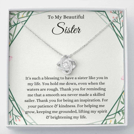 Sister Necklace, To My Beautiful Sister Necklace, Birthday Christmas Gift For Little Sister Big Sister Gifts For Friend Rakva