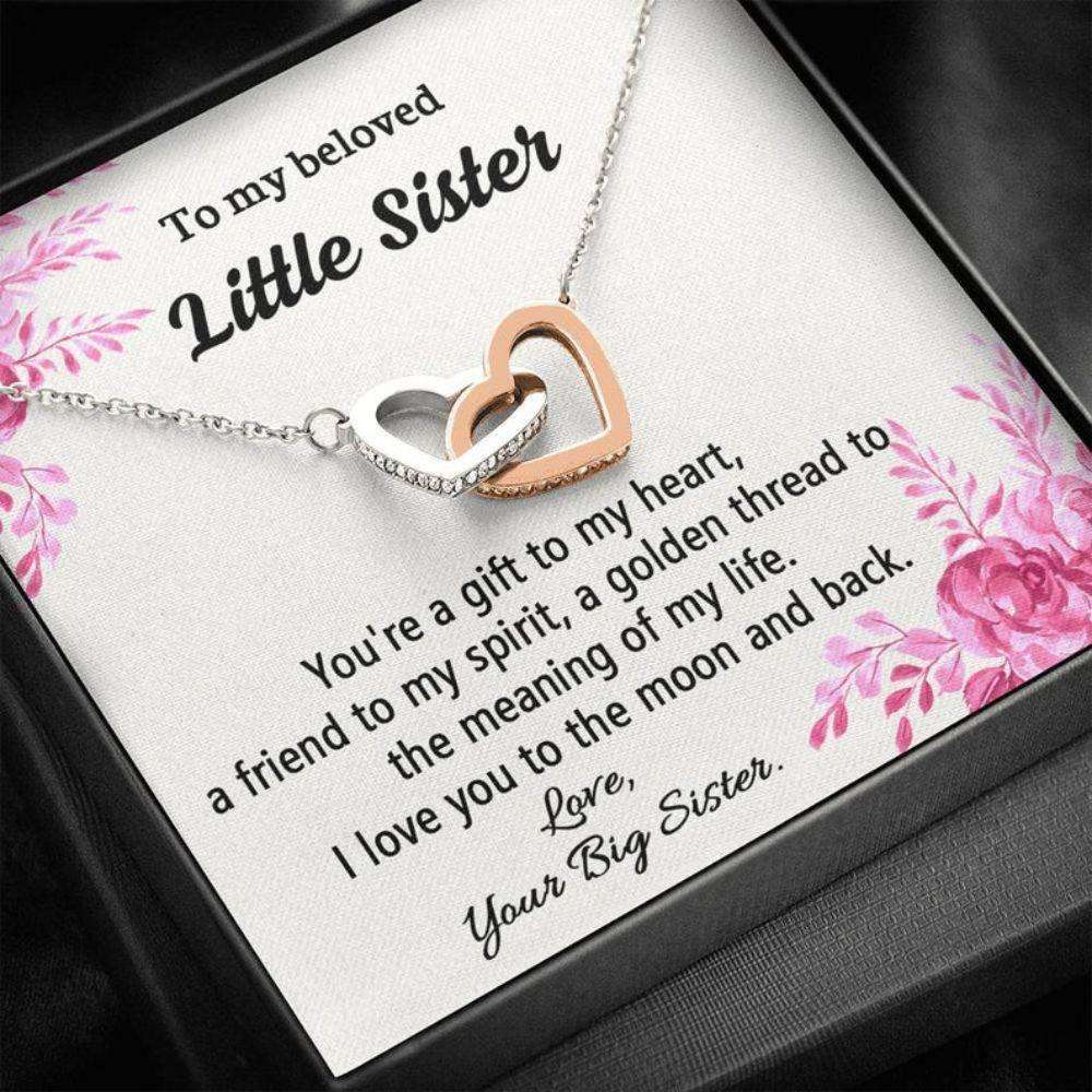 Sister Necklace, To My Beloved Little Sister Necklace, Gift For Little Sister From Big Sister Gifts For Friend Rakva