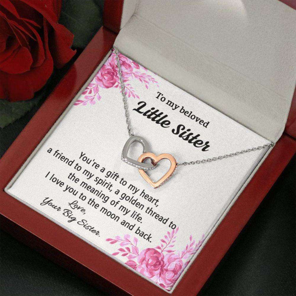 Sister Necklace, To My Beloved Little Sister Necklace, Gift For Little Sister From Big Sister Gifts For Friend Rakva