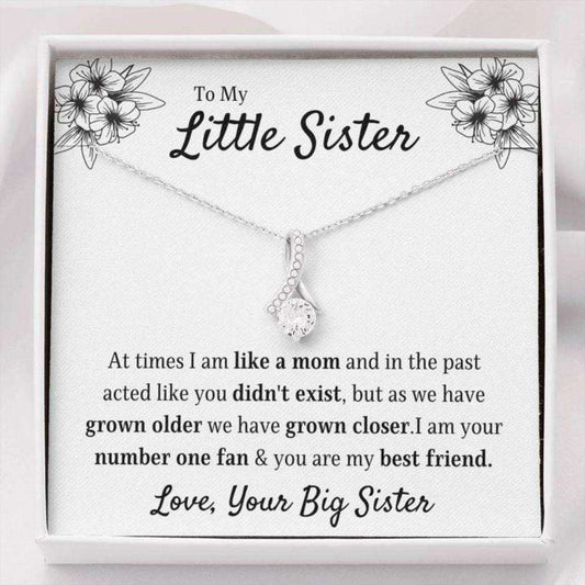 Sister Necklace, To My Little Sister Your Fan Alluring Beauty Necklace Gift Gifts For Friend Rakva