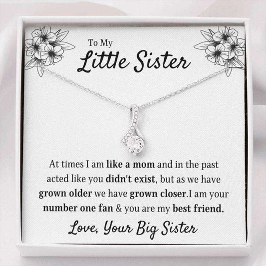 Sister Necklace, To My Little Sister Œyour Fan” Alluring Beauty Necklace Best Friends Bestie Gift Gifts For Friend Rakva