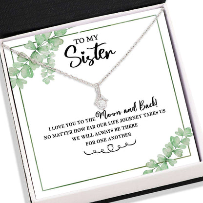 Sister Necklace, To My Sister Message Card “ Alluring Beauty Necklace “ Jewelry For Sister Gifts V1 Gifts For Friend Rakva