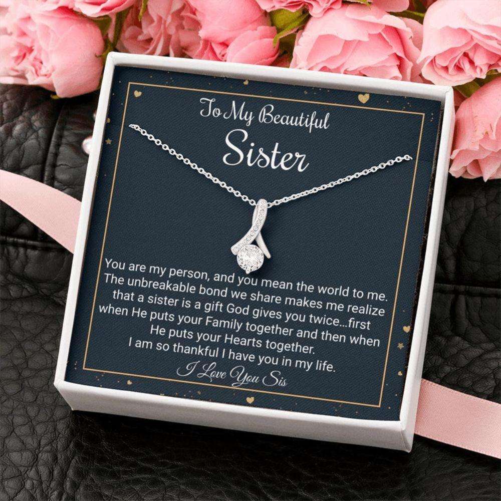 Sister Necklace, To My Sister Necklace Gift, Necklace, Birthday Gift For A Sister, Gift For Soul Sister, My Best Friend Gifts For Friend Rakva