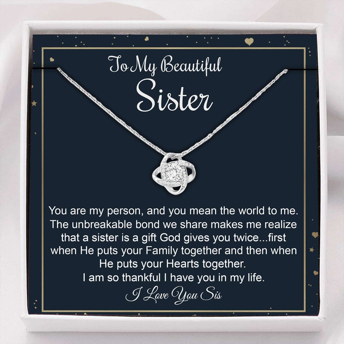 Sister Necklace, To My Sister Necklace Gift, Necklace, Birthday Gift For A Sister, Gift For Soul Sister, My Best Friend Gifts For Friend Rakva