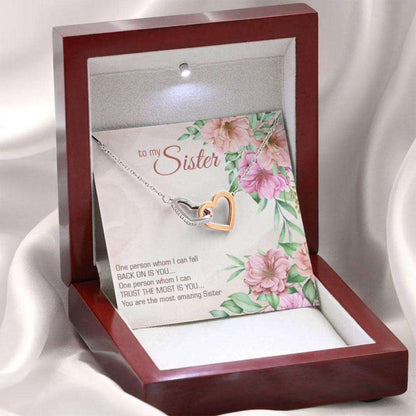 Sister Necklace, To My Sister Necklace Gift “ Trust The Most Is You Gifts For Friend Rakva