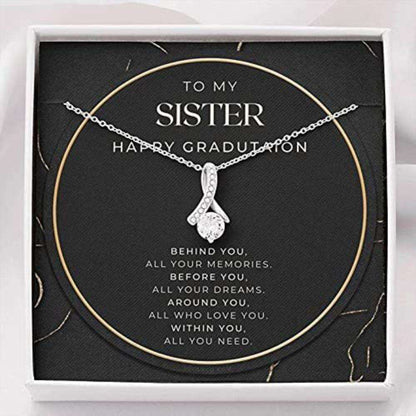 Sister Necklace, To My Sister Necklace Graduation Gift “ Within You All You Need Necklace Gifts For Friend Rakva