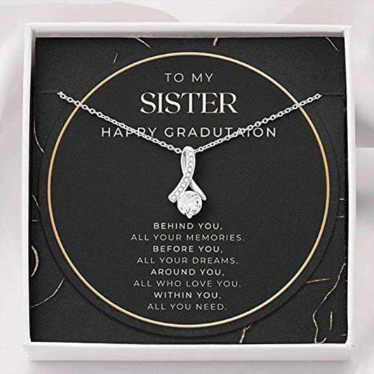 Sister Necklace, To My Sister Necklace Graduation Gift “ Within You All You Need Necklace Gifts For Friend Rakva