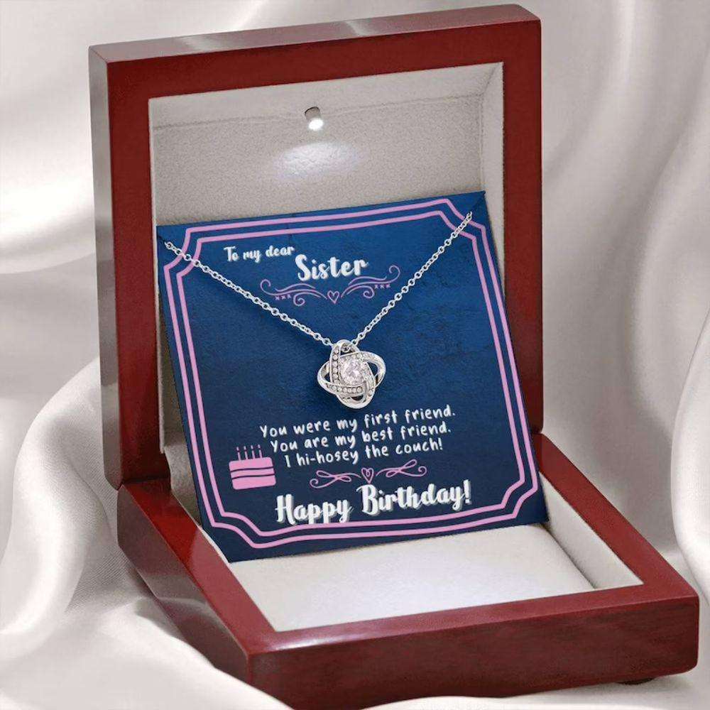 Sister Necklace, To My Sister Necklace “ My First Best Friend Happy Birthday Necklace Gifts For Friend Rakva