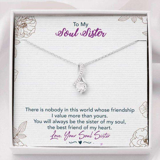 Sister Necklace, To My Soul Sister Best Friend Necklace Gift Œthis World “ So” Gifts For Friend Rakva