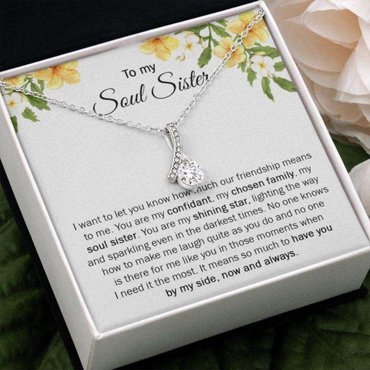 Sister Necklace, To My Soul Sister Gift Necklace, Sentimental Gift For Soul Sister, Jewelry For Soul Sister On Birthday, Soul Sister Appreciation Gift Gifts for Sister Rakva