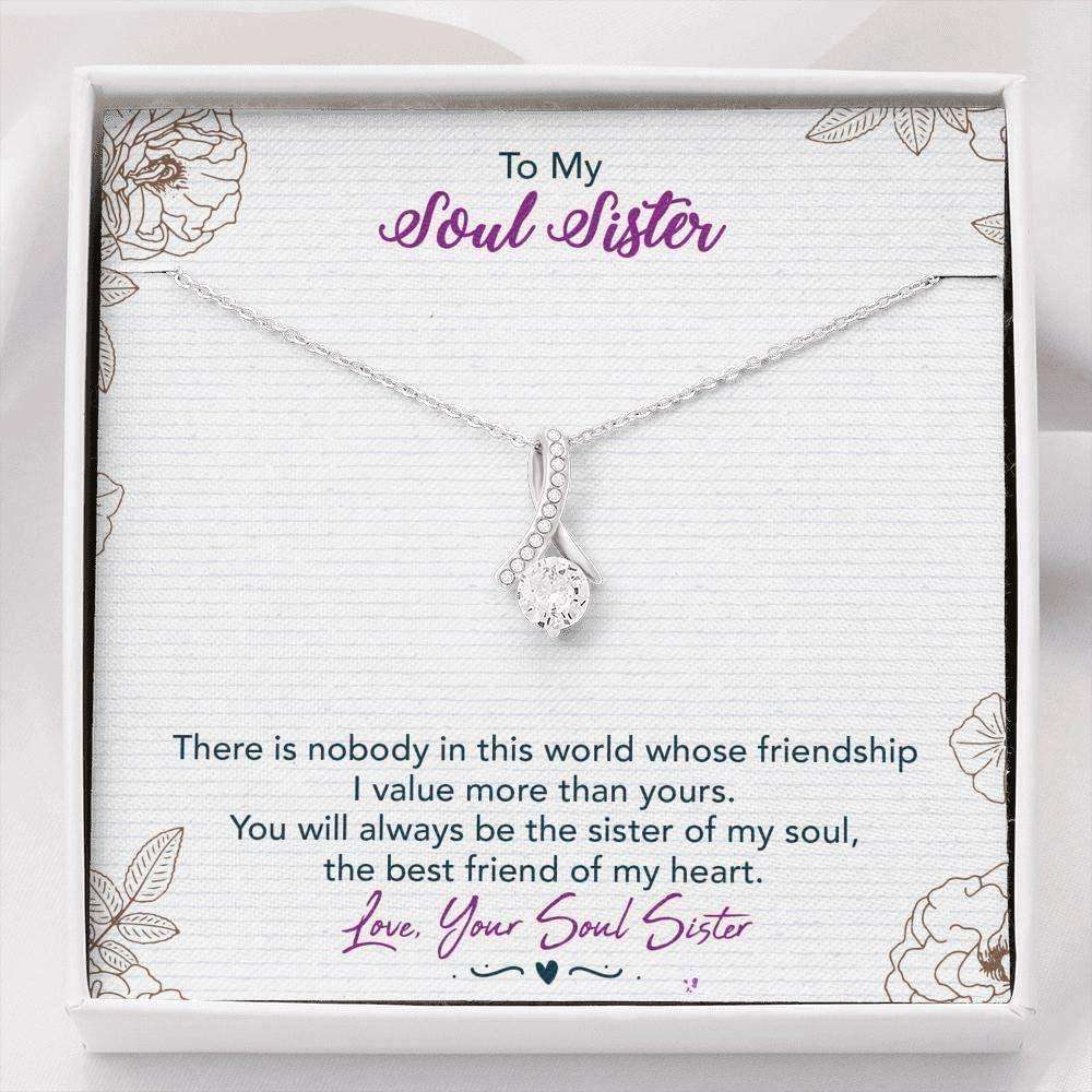 Sister Necklace, To My Soul Sister Necklace, Best Friend Bff Bestie Unbiological Sister Necklace Gifts For Friend Rakva