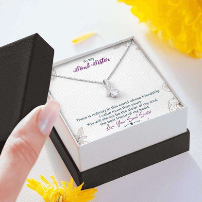 Sister Necklace, To My Soul Sister Necklace, Best Friend Bff Bestie Unbiological Sister Necklace Gifts For Friend Rakva