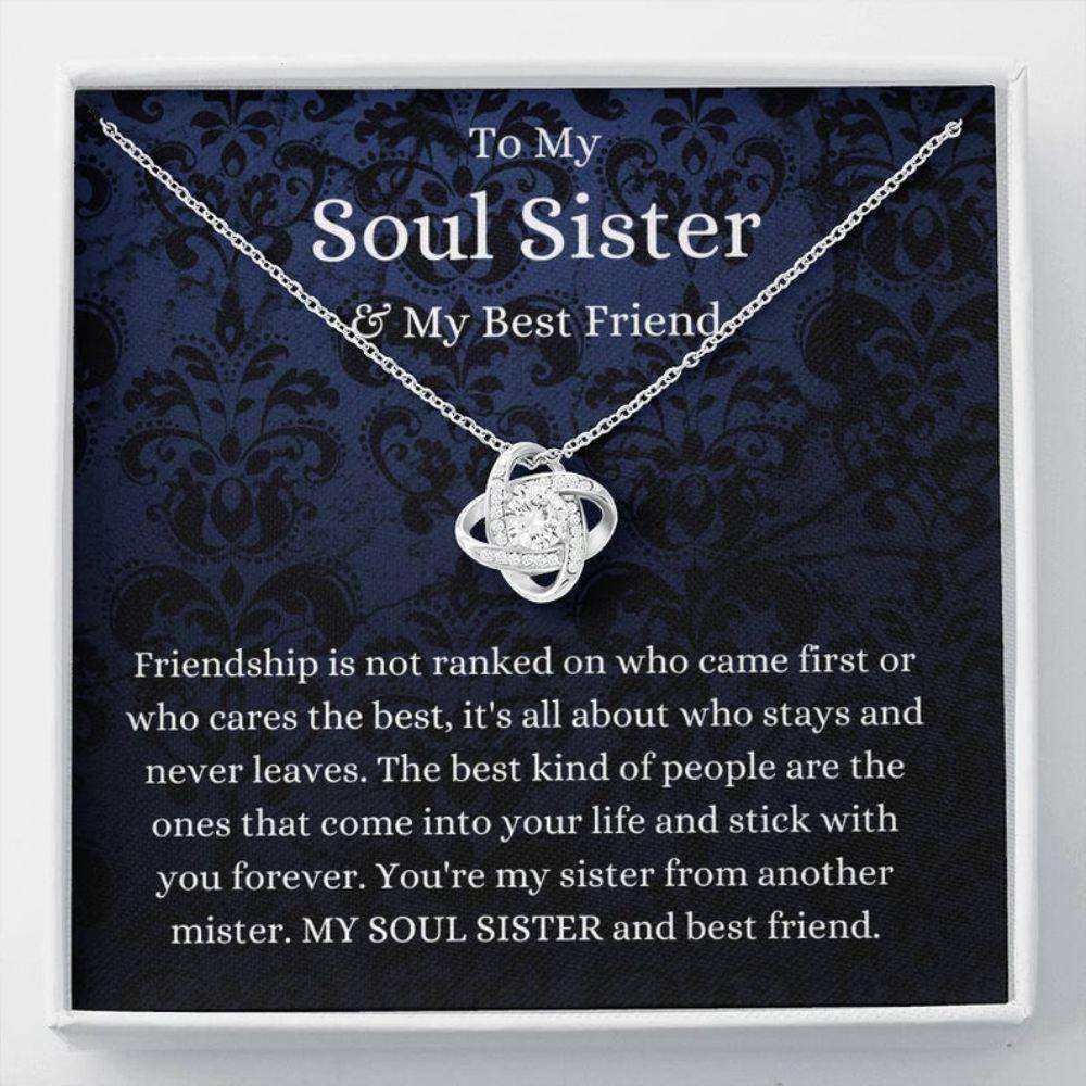 Sister Necklace, To My Soul Sister Necklace, Gift For Best Friend, Bestie, Bff, Thank You Gift For Friend Gifts For Friend Rakva