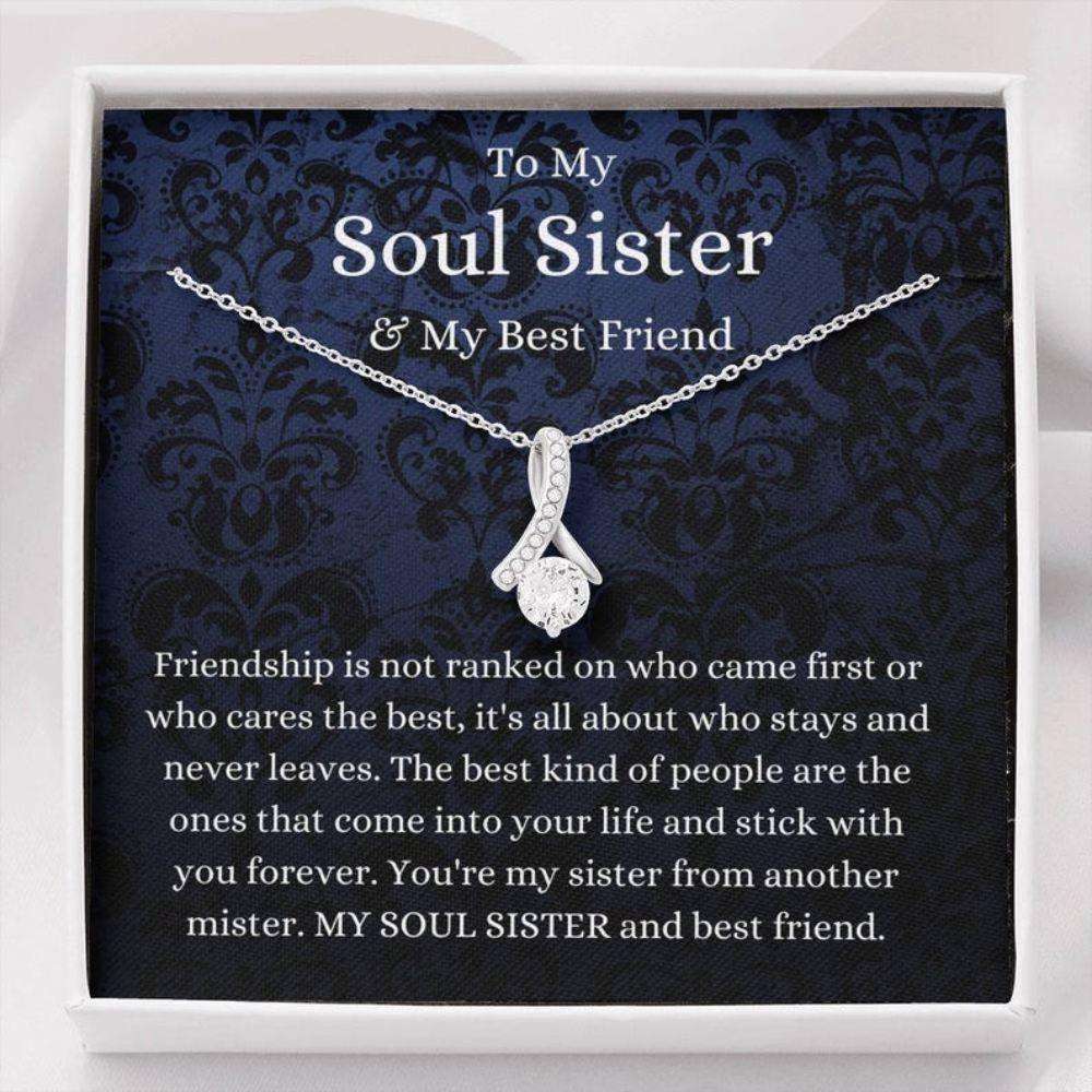 Sister Necklace, To My Soul Sister Necklace, Gift For Best Friend, Bestie, Bff, Thank You Gift For Friend Gifts For Friend Rakva