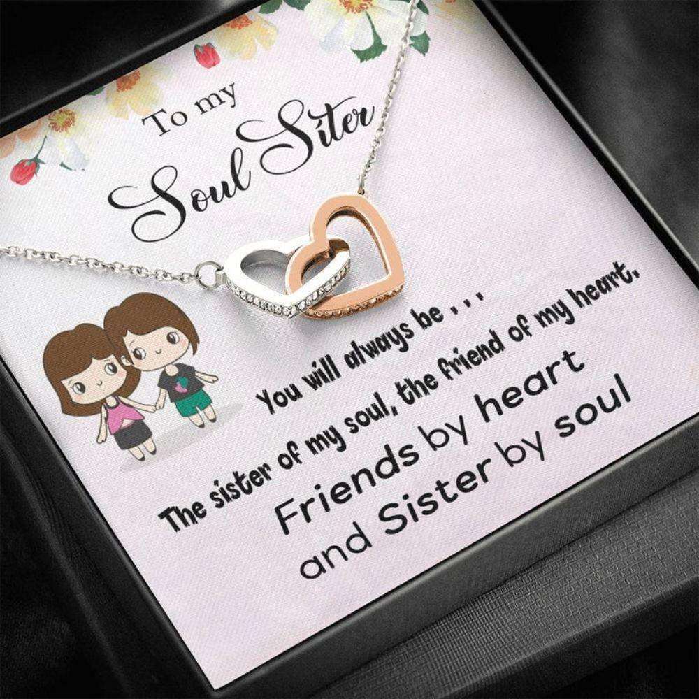 Sister Necklace, To My Soul Sister Necklace, Gift For Best Friend Bff, Anniversary Friendship Gifts For Friend Rakva