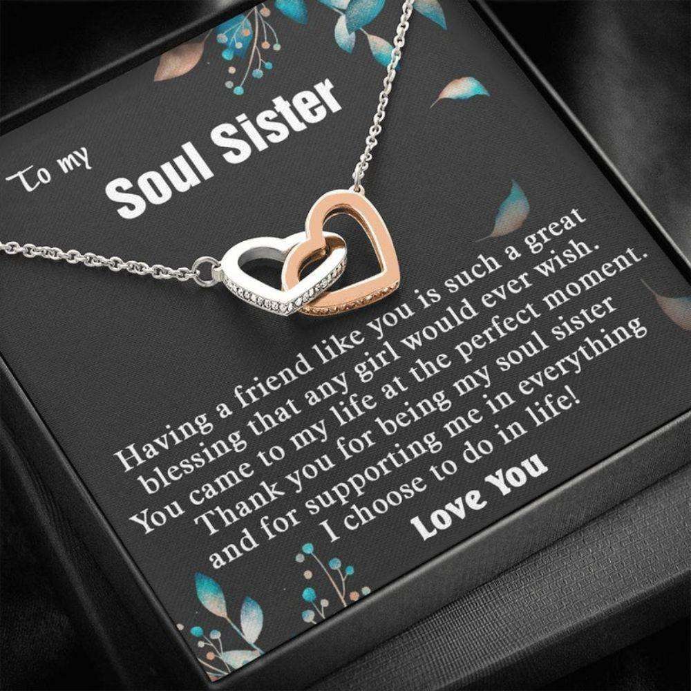 Sister Necklace, To My Soul Sister Necklace, Gift For Best Friend Bff, Anniversary Friendship Gifts For Friend Rakva