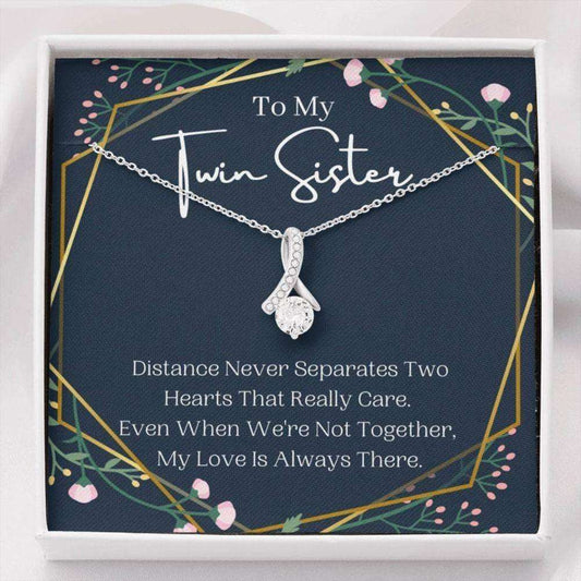 Sister Necklace, To My Twin Sister Necklace, Distance Never Separates, Birthday Gift For Twin Sister Gifts For Friend Rakva