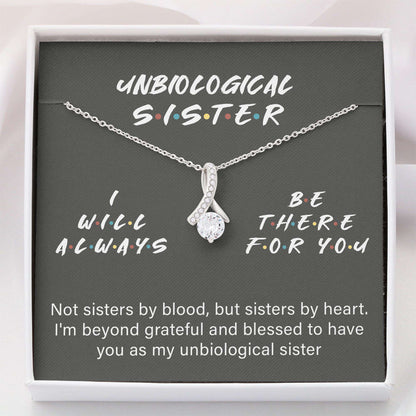 Sister Necklace, To My Unbiological Sister “ Alluring Beauty Necklace Gifts for Sister Rakva