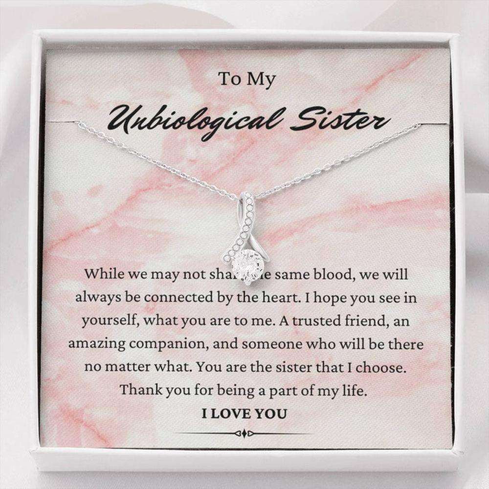 Sister Necklace, To My Unbiological Sister Necklace, Gift For Best Friend Soul Sister Bff Bridesmaid Gifts For Friend Rakva