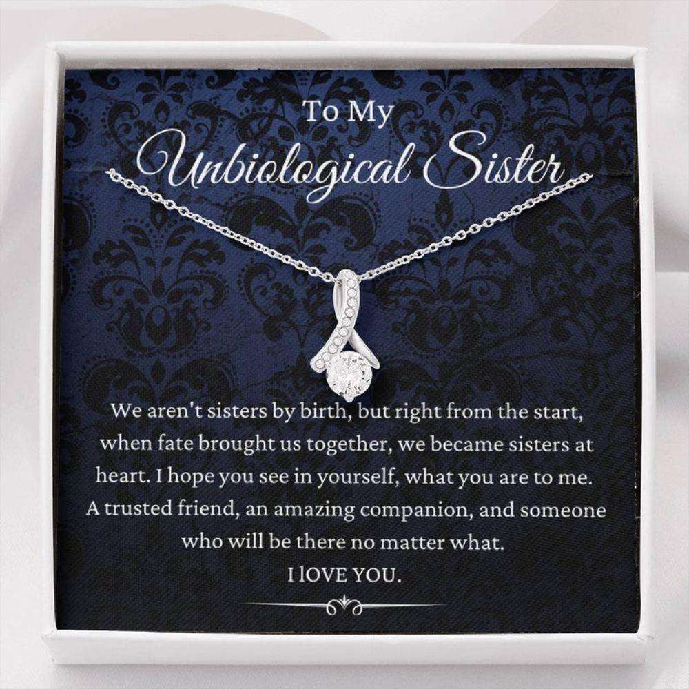 Sister Necklace, To My Unbiological Sister Necklace, Sisters At Best Friend, Best Friend Bff Gift Gifts For Friend Rakva