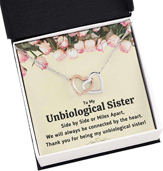 Sister Necklace, To My Unbiological Sister Œconnected By The Heart” Necklace. Necklace Gift For Best Friend Soul Sister Gifts For Friend Rakva