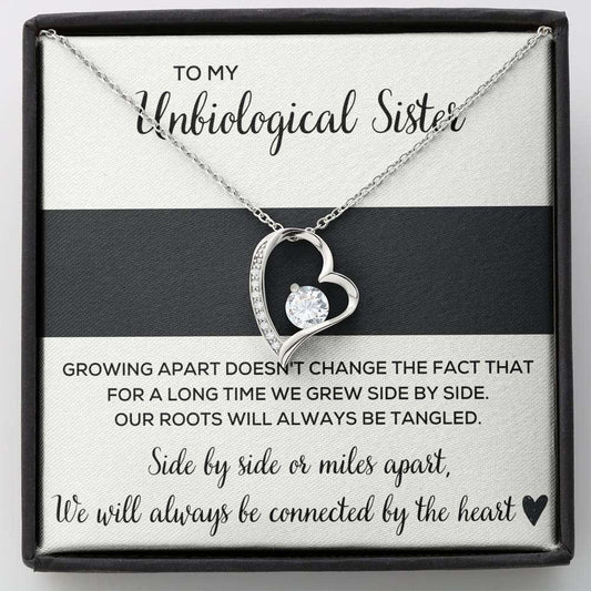 Sister Necklace, To My Unbiological Sister Œtangled” Heart Necklace Gift Gifts For Friend Rakva