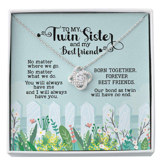 Sister Necklace, Twin Sister Gift, My Twin Necklace, Gift For Twin Sister, Birthday Necklace Gift For Twin Sister Gifts for Sister Rakva