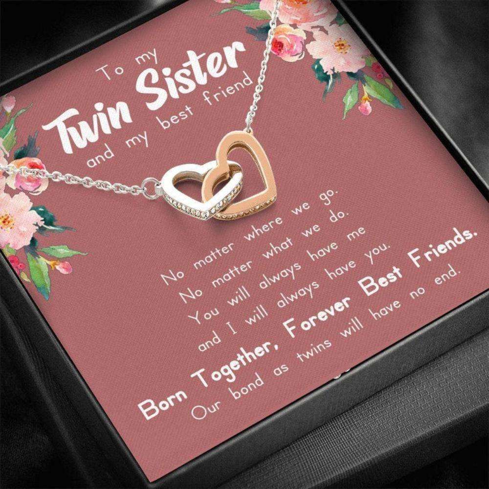 Sister Necklace, Twin Sister Gift, My Twin Necklace, Gift For Twin Sister, Birthday Necklace Gift For Twin Sister, Sister To Sister Gift Gifts For Friend Rakva