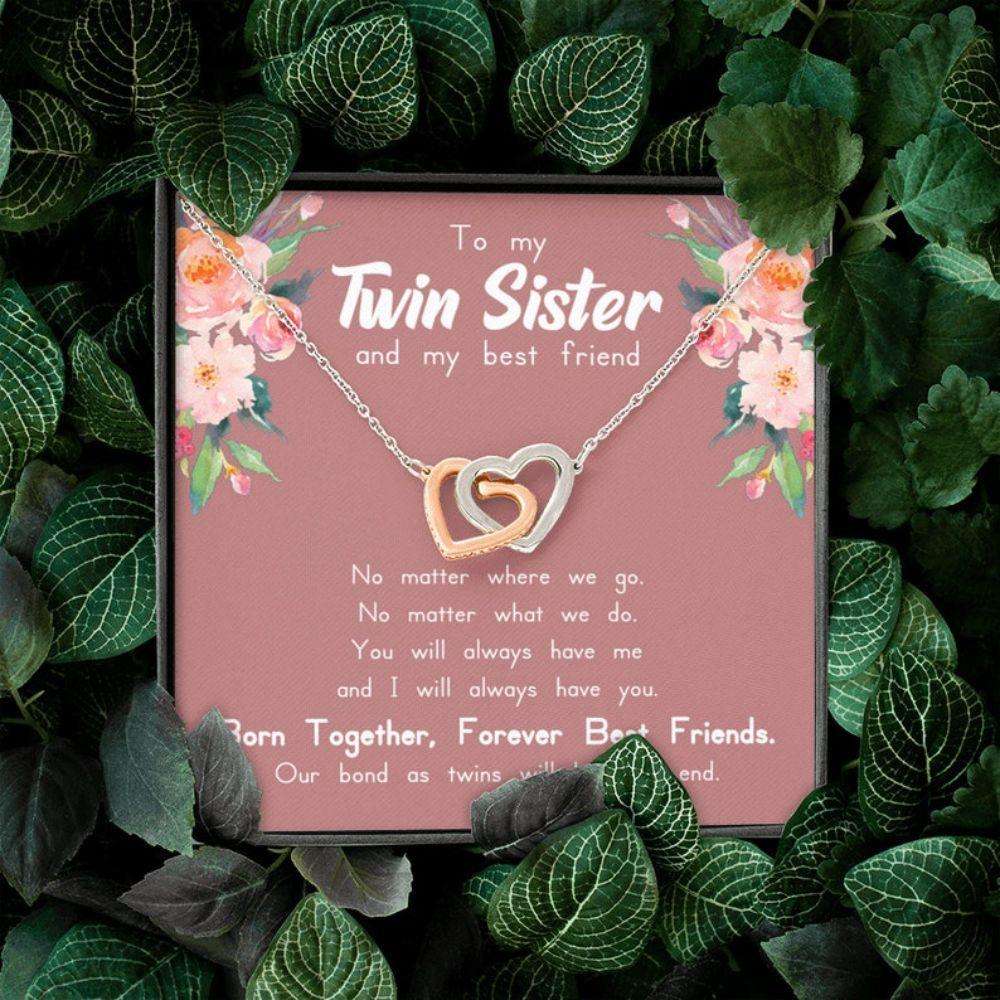 Sister Necklace, Twin Sister Gift, My Twin Necklace, Gift For Twin Sister, Birthday Necklace Gift For Twin Sister, Sister To Sister Gift Gifts For Friend Rakva