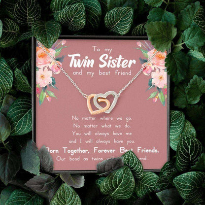 Sister Necklace, Twin Sister Gift, My Twin Necklace, Gift For Twin Sister, Birthday Necklace Gift For Twin Sister, Sister To Sister Gift Gifts For Friend Rakva