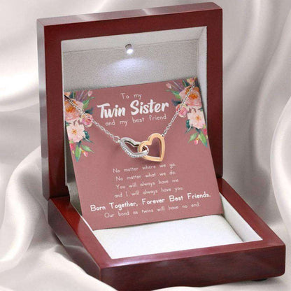 Sister Necklace, Twin Sister Gift, My Twin Necklace, Gift For Twin Sister, Birthday Necklace Gift For Twin Sister, Sister To Sister Gift Gifts For Friend Rakva