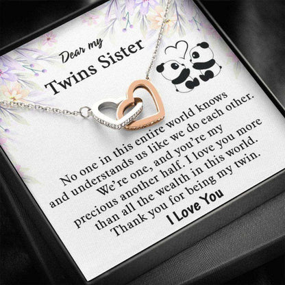 Sister Necklace, Twins Sister Gift Necklace, Gift For Twins Sister, Twins Birthday Necklace Gifts, Twins Sister Gift, Presents For Twins Sister Gifts for Sister Rakva