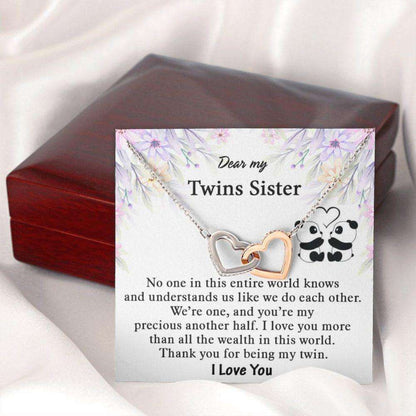 Sister Necklace, Twins Sister Gift Necklace, Twins Birthday Gifts, Presents For Twins Sister, Best Friends Gifts For Friend Rakva