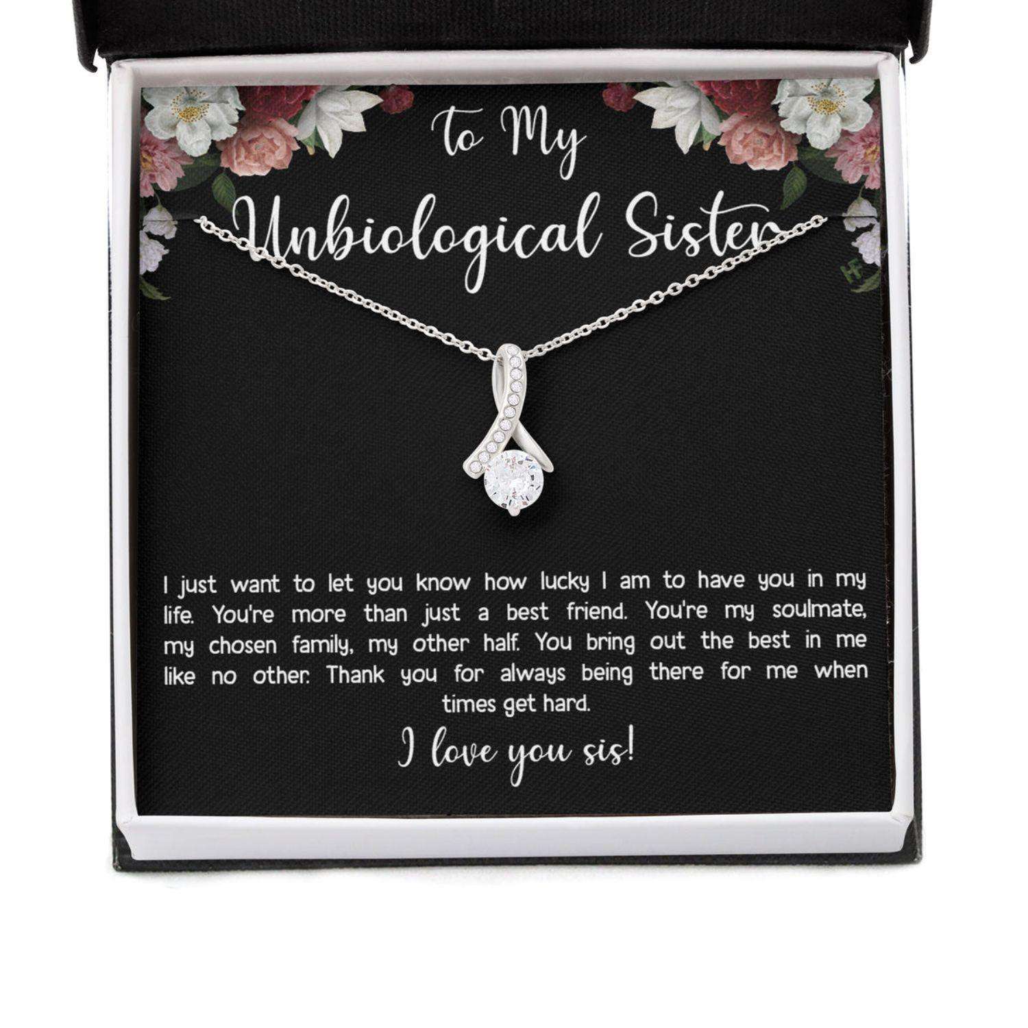 Sister Necklace, Unbio Sister Necklace: Gift For Mother’S Day From Sister My Soulmate Sister Beauty Necklace Gifts for Sister Rakva