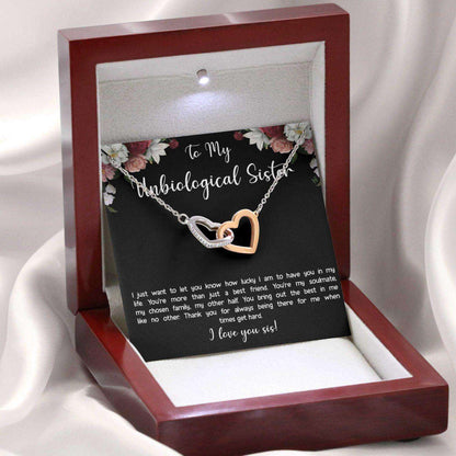 Sister Necklace, Unbio Sister Necklace: Gift For Mother’S Day From Sister My Soulmate Sister Hearts Necklace Gifts for Sister Rakva