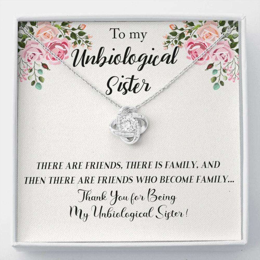 Sister Necklace, Unbiologic Sister Necklace, Unbiological Sister Love Knot Necklace, Best Friend Necklace, Soul Sister Gift, Bridesmaid Gift Gifts for Sister Rakva