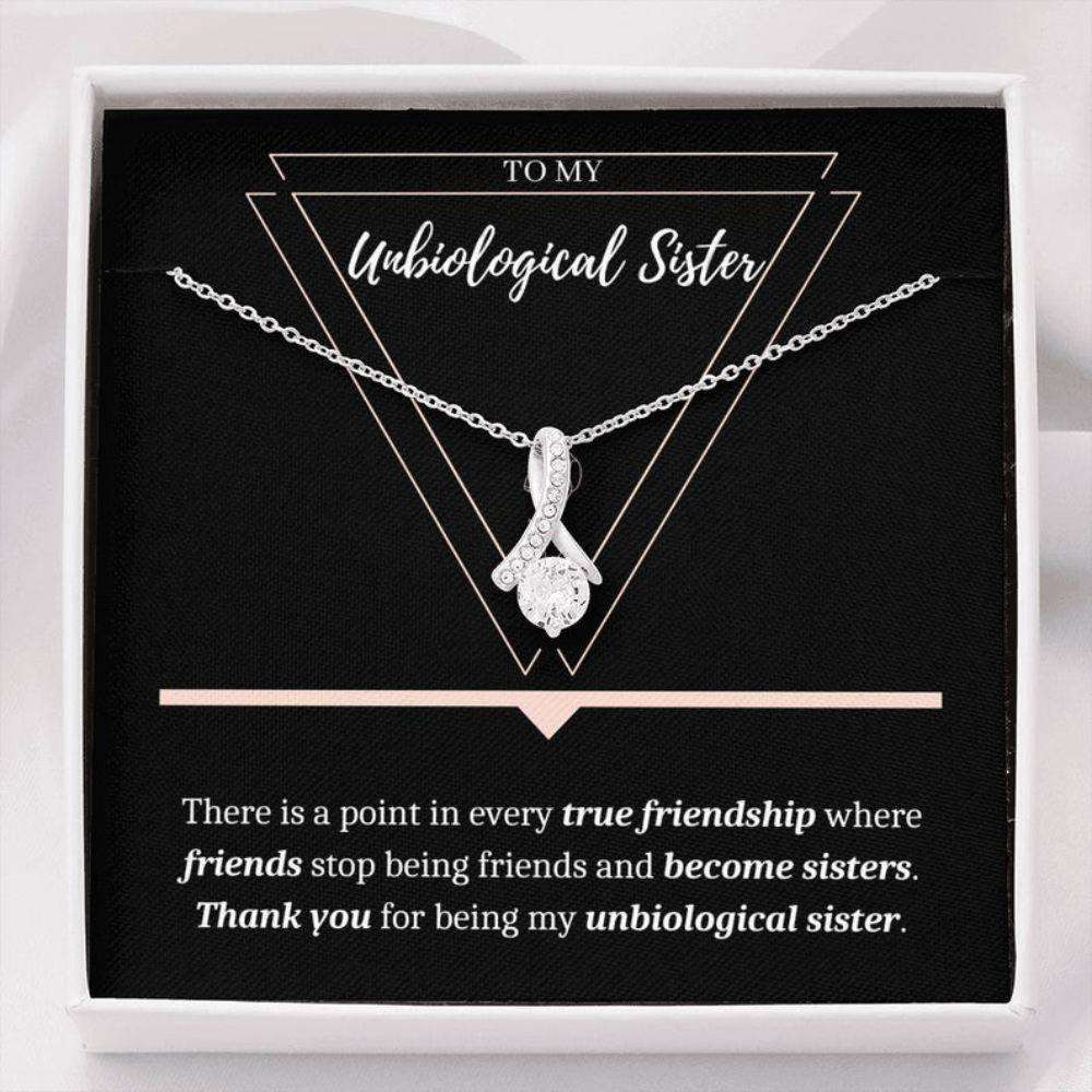 Sister Necklace, Unbiological Sister Gift, Sister In Law Wedding Gift Necklace, Necklace Gift For Bonus Sister, Bridesmaid Gift Gifts for Sister Rakva