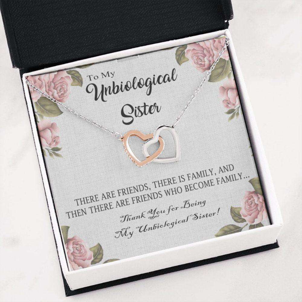 Sister Necklace, Unbiological Sister Hearts Necklace, Best Friend Necklace, Soulsister Gift, Bridesmaid Gift, Bff Gift, Unbiological Sister Gift Gifts for Sister Rakva